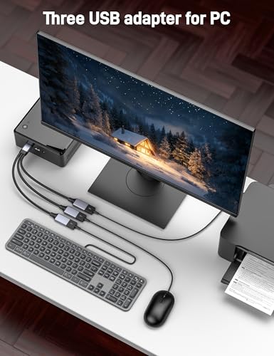 3 Pack USB Y Splitter 1 in 3 Out, USB Male to 3 Female Cable for PC, Tablet, Laptop, MacBook, Keyboard, PS4, PS5, Mouse, FlashDrive, LED, Etc. - size: 3 Pack