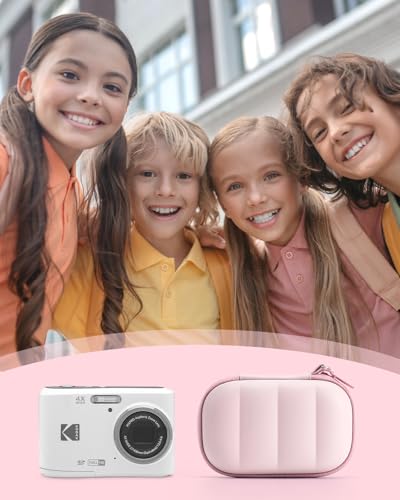 Digital Camera Case Compatible with CAMKORY DC403/ KODAK PIXPRO FZ55/ FZ45/ STUOGYUM DC402-AF, Small Hard Shell Bag with SD Card Storage for Travel (Pink) - color: Pink