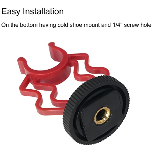 Shockmount for External Video Mic LUORNG 2PCS On Camera Microphone Shock Mount Holder Bracket with 1/4in Cold Shoe for RODE VideoMicro,MM1,VXR10,MCM-1,M80 Mini Cardioid Shotgun Microphone