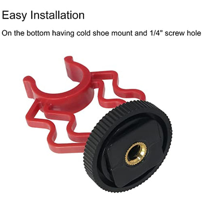 Shockmount for External Video Mic LUORNG 2PCS On Camera Microphone Shock Mount Holder Bracket with 1/4in Cold Shoe for RODE VideoMicro,MM1,VXR10,MCM-1,M80 Mini Cardioid Shotgun Microphone