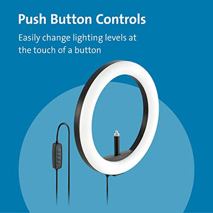 Kensington L1000 Bicolor Ring Light with Webcam Mount for Video Conferencing (K87653WW)