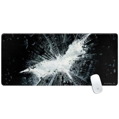Skinit Extra Large Gaming Mouse Pad - Officially Licensed Batman Dark Knight Rises Design with Stitched Edges, Waterproof, Non-Slip Rubber Base, Desk Mat for Keyboard & Mouse, 35.75" x 15.4" inches - color: Black - BATMNX07, size: 35.75" x 15.4"