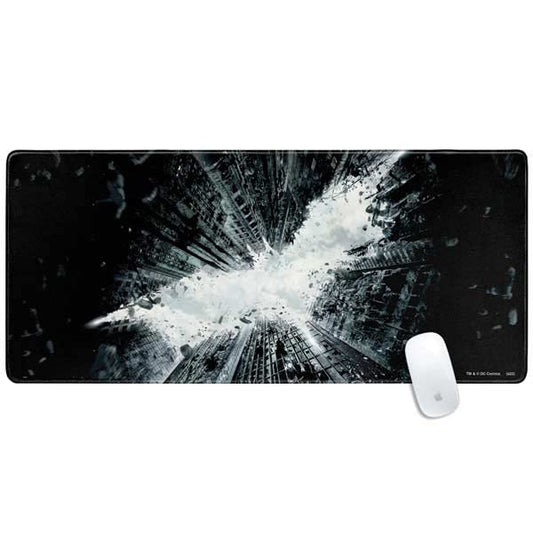 Skinit Extra Large Gaming Mouse Pad - Officially Licensed Batman Dark Knight Rises Design with Stitched Edges, Waterproof, Non-Slip Rubber Base, Desk Mat for Keyboard & Mouse, 35.75" x 15.4" inches - color: Black - BATMNX07, size: 35.75" x 15.4"