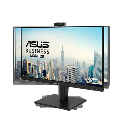 ASUS 27” 1080P Video Conference Monitor (BE279QSK) - Full HD, IPS, Built-in Adjustable 2MP Webcam, Mic Array, Speakers, Eye Care, Wall Mountable, Frameless, HDMI, DisplayPort, VGA, Height Adjustable - style: 27" Webcam Mic Array
