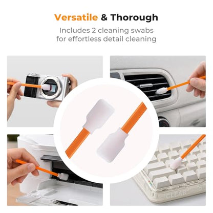 K&F Concept Pink 6-in-1 Lens & PC Keyboard Cleaning Brush Kit | Soft Bristles, Easy to Clean. Includes 4 Brush Sizes for Precise, Scratch-Safe Cleaning of Various Devices. - color: Pink