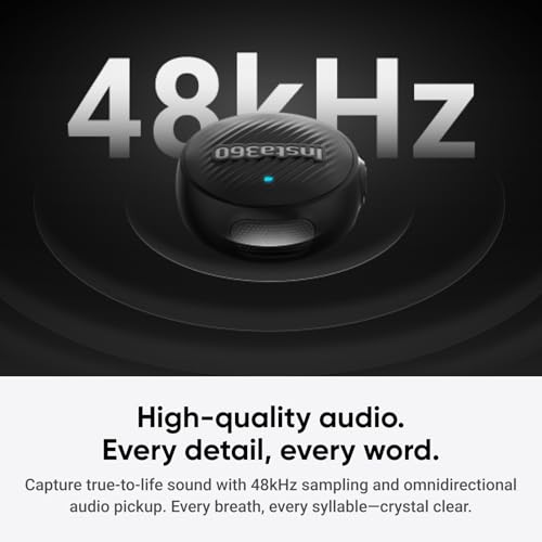 Insta360 Mic Air (1 TX + 1 RX), Noise Cancelling, 300m Range, Wireless Microphone for USB-C iPhone/Android/PC/Mac, Vlog, Streaming - style: Mic Air (1 TX + 1 RX)