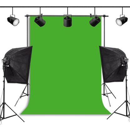 Green Screen Backdrop Chromakey Virtual Green Screen Background Sheet Fabric Wrinkle Resistance Photo Background for Photo Studio Shooting Props 8x10FT - color: Green, size: 8x10FT