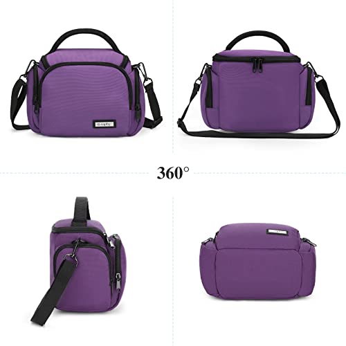 G-raphy Camera Case Bag DSLR SLR Bag for Canon, Nikon, Sony,Panasonic, Olympus and etc - color: Purple