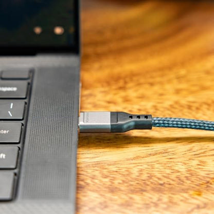 ROKFORM PowerTrip 100W USB-C Charging Cable, 1m (3.3 ft) | Braided Cable, Integrated Cable Tie, 5,000 Bend Tested, Reinforced Aluminum, Kevlar and TPU - size: 3.3ft