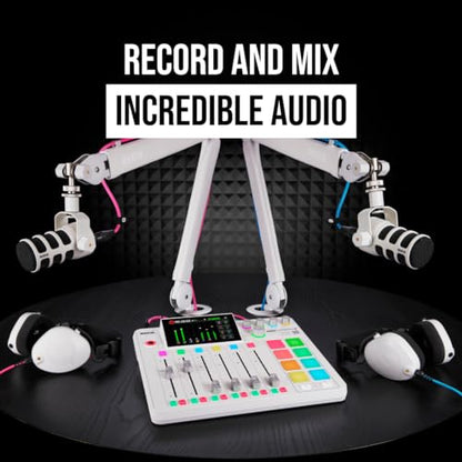 RØDE RØDECaster Pro II All-in-One Production Solution for Podcasting, Streaming, Music Production and Content Creation (White) - color: White, style: RCP II