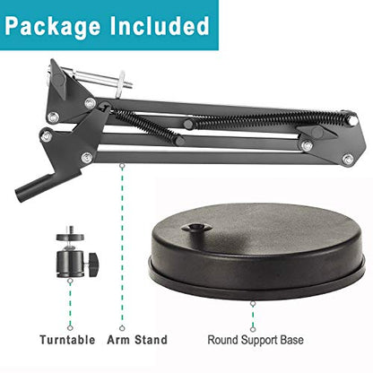 Webcam Stand,Camera Mount 22 Inch Suspension Boom Scissor Arm Stand,for Webcam C925e C922x C922 C930e C930 C920 C615,Hero 8/7/6/5,Ultra/Pro/Pro 2/Pro 3/Brio 4K,DSLR Camera