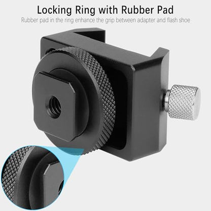 Metal Telescope Finderscope Mount Adapter Finder Scope Base Dovetail Bracket with 1/4" Threaded Hole for Video DSLR Mirrorless Camera Flash Hotshoe Coldshoe Hot Cold Shoe Sky Astrophotography