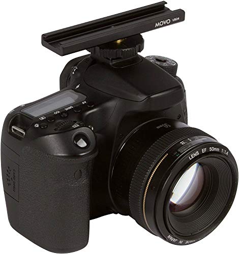 Movo VB04 Cold Shoe Extension - Accessory Shoe Rail Camera Bracket for Lights, Monitors, Microphones and More