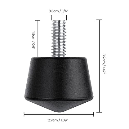 K&F CONCEPT Universal Anti-Slip Rubber Tripod Foot Spikes Compatible with 1/4 inch Thread Tripod Monopod Legs Feet Replacement Parts (3 PCS) - size: 3pcs Pointes Antidérapantes