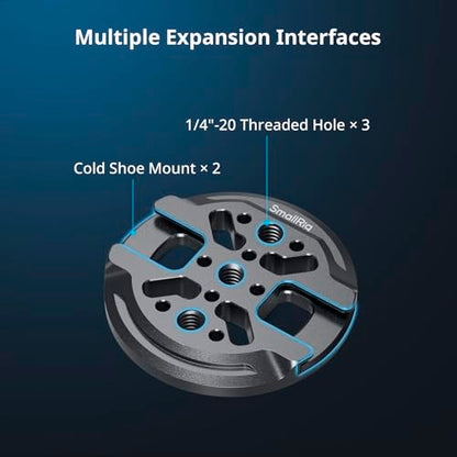 SMALLRIG Magnetic Phone Mount Plate for iPhone 17/16/15/14/13 | with Cold Shoe Mount & 1/4"-20 Threaded Hole, for DJI Mic 2, Vlogging, Live Streaming, Smartphone Filming - size: Phone Mount Plate