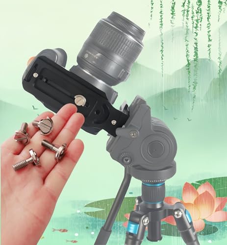 4 Pack Stainless Steel D-Ring 1/4-20 Tripod Screw Adapter, Camera Fixing Screws, Quick Release Mounting Screw Adapter for Camcorder Tripod