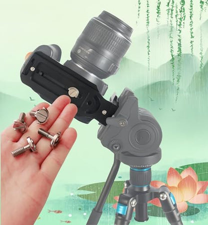 4 Pack Stainless Steel D-Ring 1/4-20 Tripod Screw Adapter, Camera Fixing Screws, Quick Release Mounting Screw Adapter for Camcorder Tripod