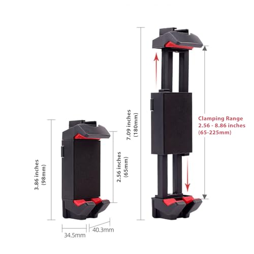 Kado Metal Portable Monitor Stand Tripod, Phone/Tablet Clamp for Desk | 100x100mm 75x75mm Wall/Arm Mount Clamping, 360° Ball Head and 1/4" Screw Compact for Phone, Tablet, Projector, Camera, Webcam - style: Charcoal Gray