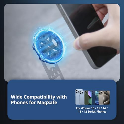 SMALLRIG Magnetic Phone Mount Plate for iPhone 17/16/15/14/13 | with Cold Shoe Mount & 1/4"-20 Threaded Hole, for DJI Mic 2, Vlogging, Live Streaming, Smartphone Filming - size: Phone Mount Plate