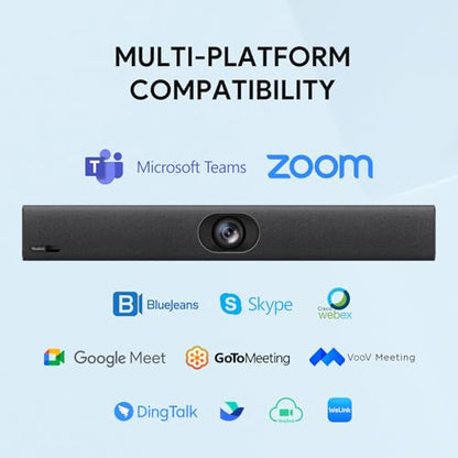 Yealink UVC40 E2 USB Conference Room Camera System 4K Video Conference Camera 120° Wide-Angle Lens 8 Microphone 5W High-Fidelity Speaker Auto Framing Speaker Tracking Compatible with Microsoft, Zoom