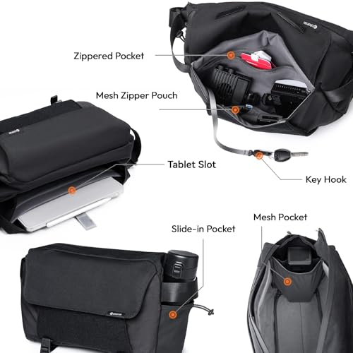 ULANZI BP11 8L Camera Sling Bag with Tripod Holder, Lightweight Splash-Proof Anti-Theft Crossbody for DSLR, Mirrorless, Lens & Laptop,Customizable Front Patch Pocket for Travel, Hiking, Everyday Carry - size: 8L