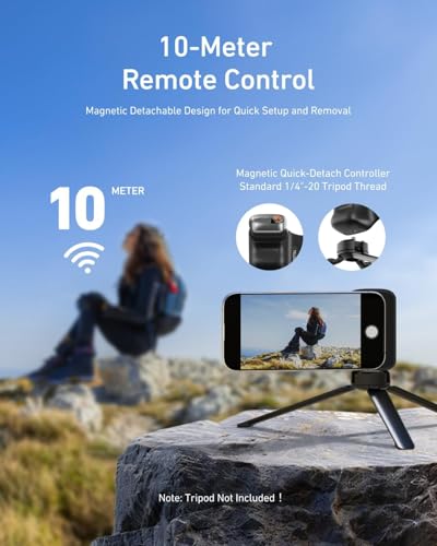TELESIN 3 IN1 Fun Shot Magnetic Phone Camera Grip + C03 Magnetic Selfie Light + Metal Tripod Creator Bundle Kit Compatible with iPhone Magsafe & Android Selfies/Photography/TikTok/Zoom Calls/Video
