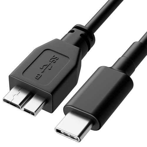 ITD ITANDA USB 3.0 Micro Cable,6FT High Speed Hard Drive Cable, Micro B to USB C Compatible with Seagate, WD Toshiba, MacBook Pro/Air, iPad, iPhone, Samsung Galaxy S24 etc - size: 6 FT-USB C