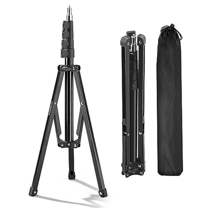 WELLMAKING Light Stand, 72 inches led Light Stand Reverse Folding Light Tripod for Photography, Portable Light Tripod, Reflector Stand Suitable for Streaming, vlog, YouTube