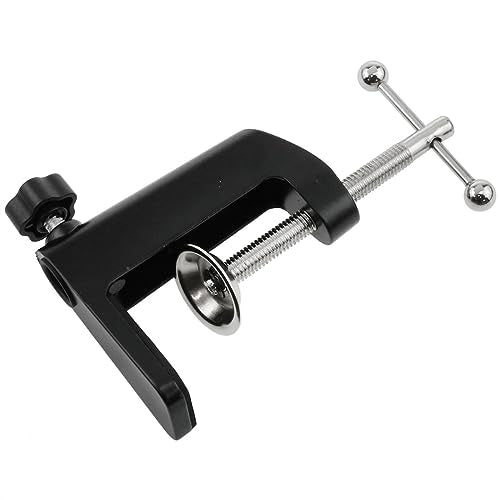 AYLIFU 1PCS Black Aluminum Alloy Desk C-Clamp Desk Light Mounting Cantilever Bracket With Adjustable Screws for Microphone Arm and Desktop Table Lamp