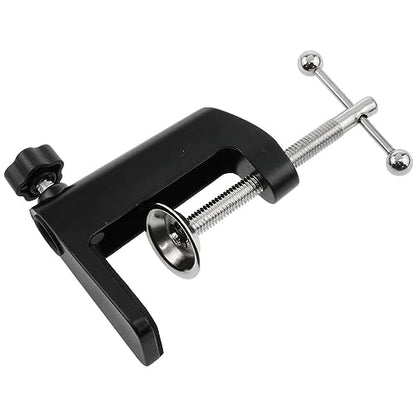 AYLIFU 1PCS Black Aluminum Alloy Desk C-Clamp Desk Light Mounting Cantilever Bracket With Adjustable Screws for Microphone Arm and Desktop Table Lamp