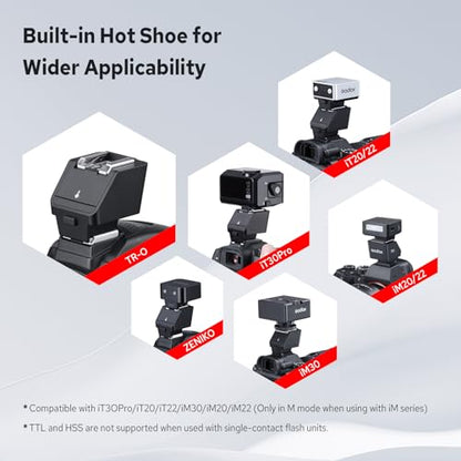 Godox TR-O TTL Hot Shoe Riser for Olympus Panasonic, with 6 Adjustment Levels (0-90°) TTL Function HotShoe Extender Mount Adapter for Godox TTL Mini Flash iT20 iT30Pro