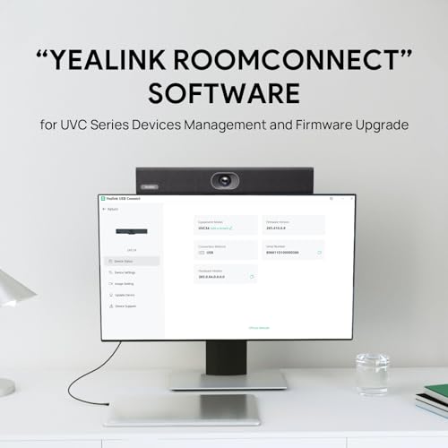 Yealink UVC34 4K Conference Room Camera System 10 Microphone 8 MP All-in-One Video Conferencing System AI Auto Framing 120° Field of View Microsoft Teams Certified Webcam Zoom Rooms USB-A - color: UVC34