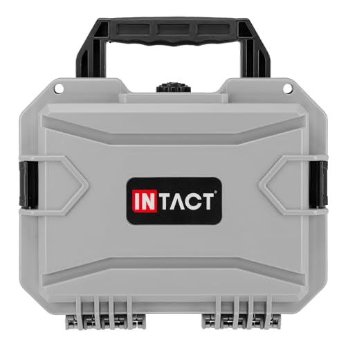 Eylar 11.8" Intact Series Compact Hard Camera Case, Lightweight and Durable Stacker Design with Foam (Gray) - color: Gray