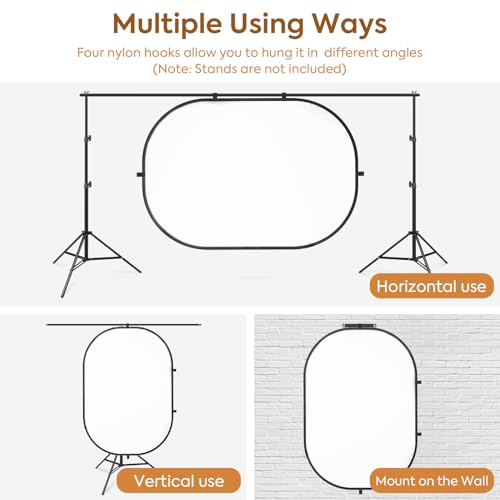 3x5ft/1x1.5m White Black Photo Backdrop, Double-Sided Pop Up Photography Background with Carry Bag Reversible Collapsible Backdrops for Photoshoot TikTok YouTube Video Live Streaming - color: Black/White, size: 3 x 5 ft
