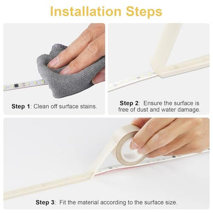 2PCS Light Dimming Tape 0.78inx32.8ft LED Light Strip Masking Tape for Moderate Light Blocking, Beige - color: Beige