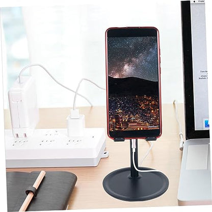 KALLORY Desktop Phone Bracket Height and Angle Durable and Slip Design for Use for Video Calls and Live Streaming - color: Black