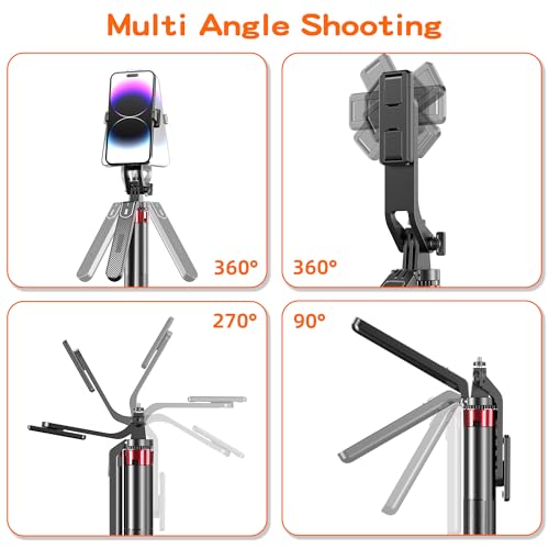 Monopod and Tripod Selfie Stick to Record Golf Swing - Etendable Cell Phone Tripod Stand with Wireless Remote and Phone Holder, Golf Training Aid - Compatible with All iPhone Android Phone