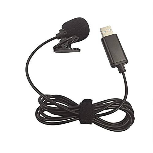 USB Omnidirectional Lavalier Lapel Microphone Clear Sound Hands Free for Video Conference Online Classes