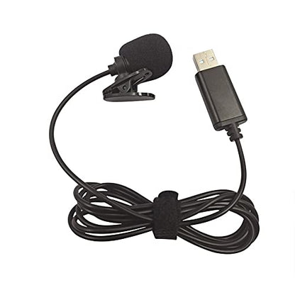 USB Omnidirectional Lavalier Lapel Microphone Clear Sound Hands Free for Video Conference Online Classes