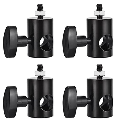 4PCS Light Stand Adapter Aluminum Rapid Adapter | 1/4" Screw, DSLR Mount Bracket, Multi Functional, Photo Studio, Light Stand Tip Boom Arm