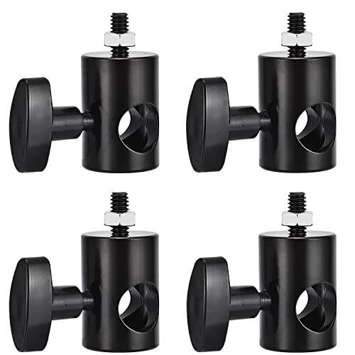 4PCS Light Stand Adapter Aluminum Rapid Adapter | 1/4" Screw, DSLR Mount Bracket, Multi Functional, Photo Studio, Light Stand Tip Boom Arm