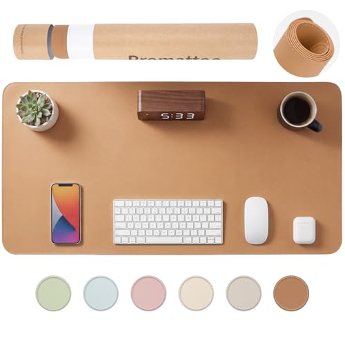 Silicone Desk Mat for Minimal, Creative, Vanity Desk – Reduces Glare, Comfortable Viewing – Writable, Non-Slip, Waterproof, Roll-Up – Food-Grade Platinum-Cured Silicone, Gift Tube（Caramel Brown） - color: Caramel Brown