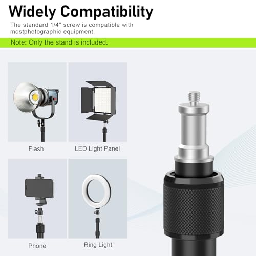 2 Pack Desk Mount with 1/4" & 3/8" Screws, Ball Head, 17-41" Adjustable Aluminum Stand, for DSLR & Ring Light