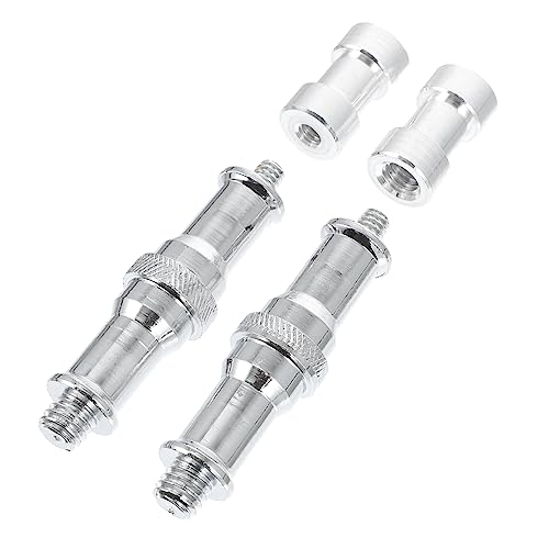 Tripod Screw Adapter 1/4 to 3/8 Converter Quick Release Light Stand Screw 4-Piece Set for Camera Monopod and Flash Stands