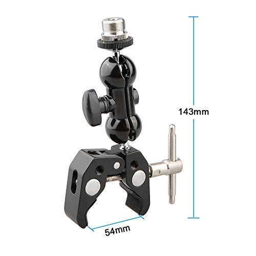 CAMVATE Crab clamp & Mini Ball Head Camera Mount for Microphones - 1196