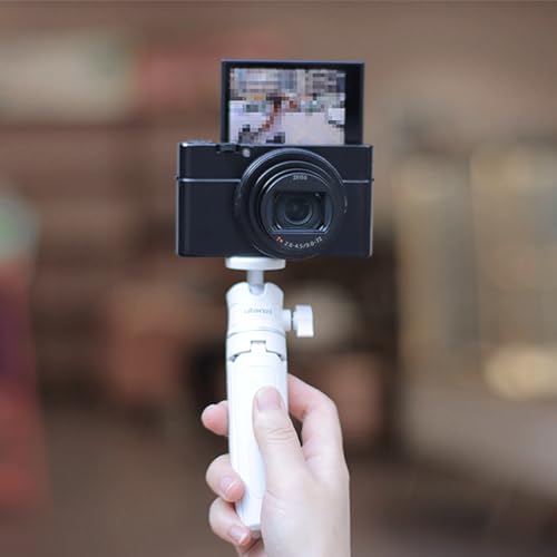 MT-08 Mini Tripod for Camera, 1/4" Mount Universal Portable Camera Tripod | Compatible with DJI OSMO 360/Pocket 3/Pocket 4 /4P/Luna/Insta360x5/iPhone/Sony/Xtra, Extendable Handheld Video Shooting Stand - color: White