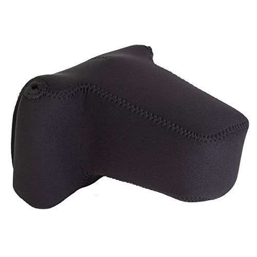 OP/TECH USA Soft Pouch – Compact digital camera case, lightweight accessories pouch, sleek neoprene sleeve for DSLR, perfect for backpacks & travel – durable protection in style D-Zoom| Black - color: Black, style: D-pro Zoom