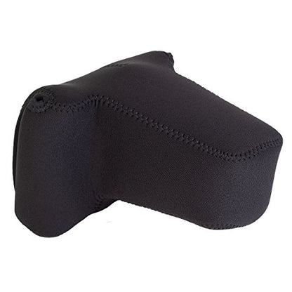 OP/TECH USA Soft Pouch – Compact digital camera case, lightweight accessories pouch, sleek neoprene sleeve for DSLR, perfect for backpacks & travel – durable protection in style D-Zoom| Black - color: Black, style: D-pro Zoom
