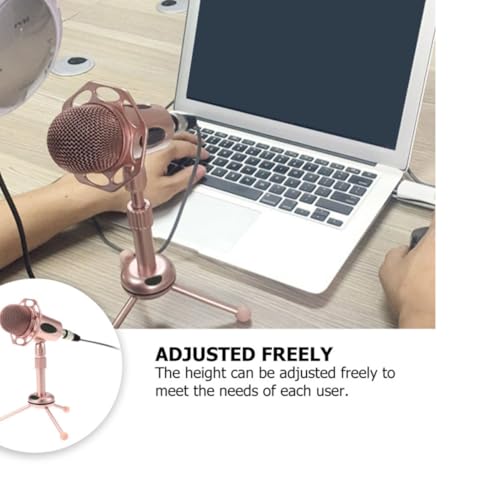 Generic Sturdy Microphone Kit with Flexible Alloy Arm and Stable Pedestal, Heavy Duty Microphone Stand for Game Voice Chat and Live Streaming