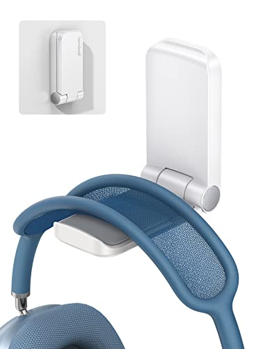 Lamicall Headphone Stand, Sticky Headset Hanger - Adhesive Headphone Holder Hook Mount, Headset Stand Holder Clip Under Desk, Earphone Clamp for Airpods Max, HyperX, Sennheiser, White - style: White - One Pack